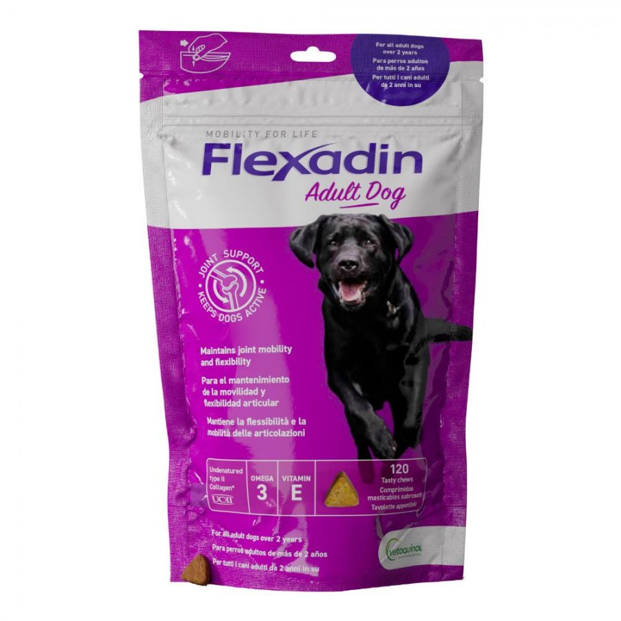 Flexadin Adult Mangime Complementare Articolazioni Cani Adulti 120 Tavolette - Supporto per le Articolazioni Canine
