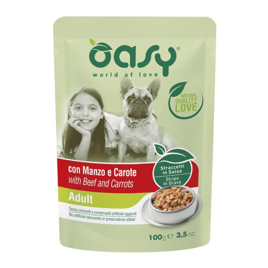 OASY CANE ADULT MANZO CAROTE 100GR (bustina)