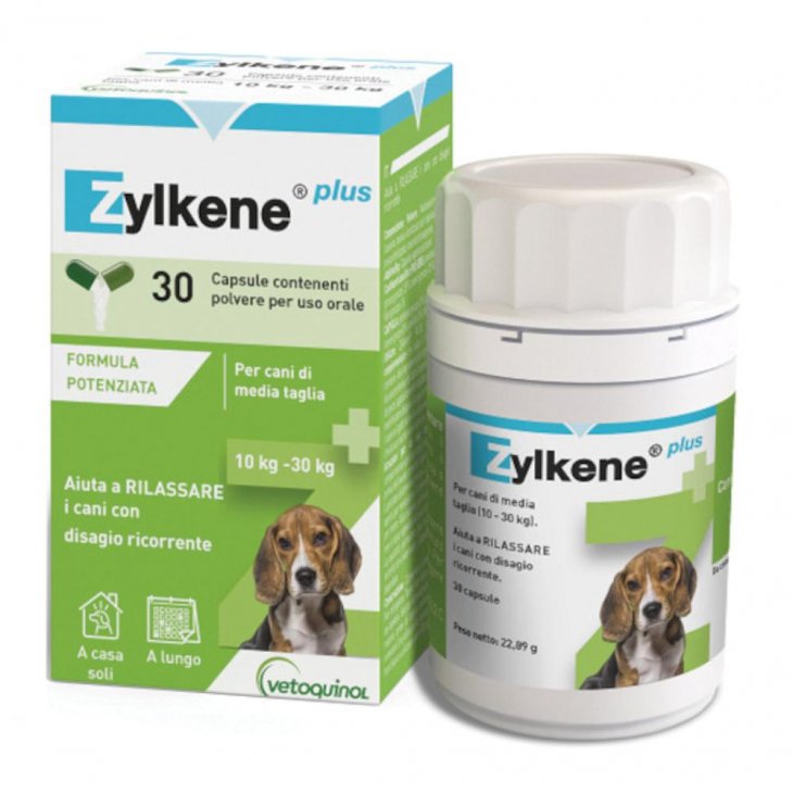 Zylkene Plus Alimento Complementare per Cani 10-30 kg - 30 Capsule