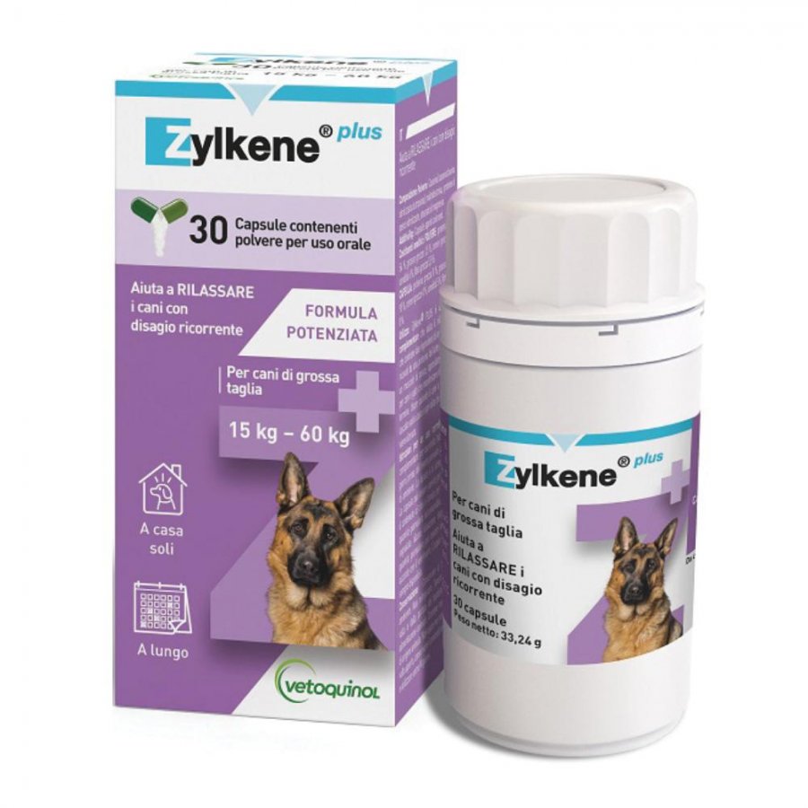 Zylkene Plus Alimento Complementare per Cani 15-60 kg - 30 Capsule