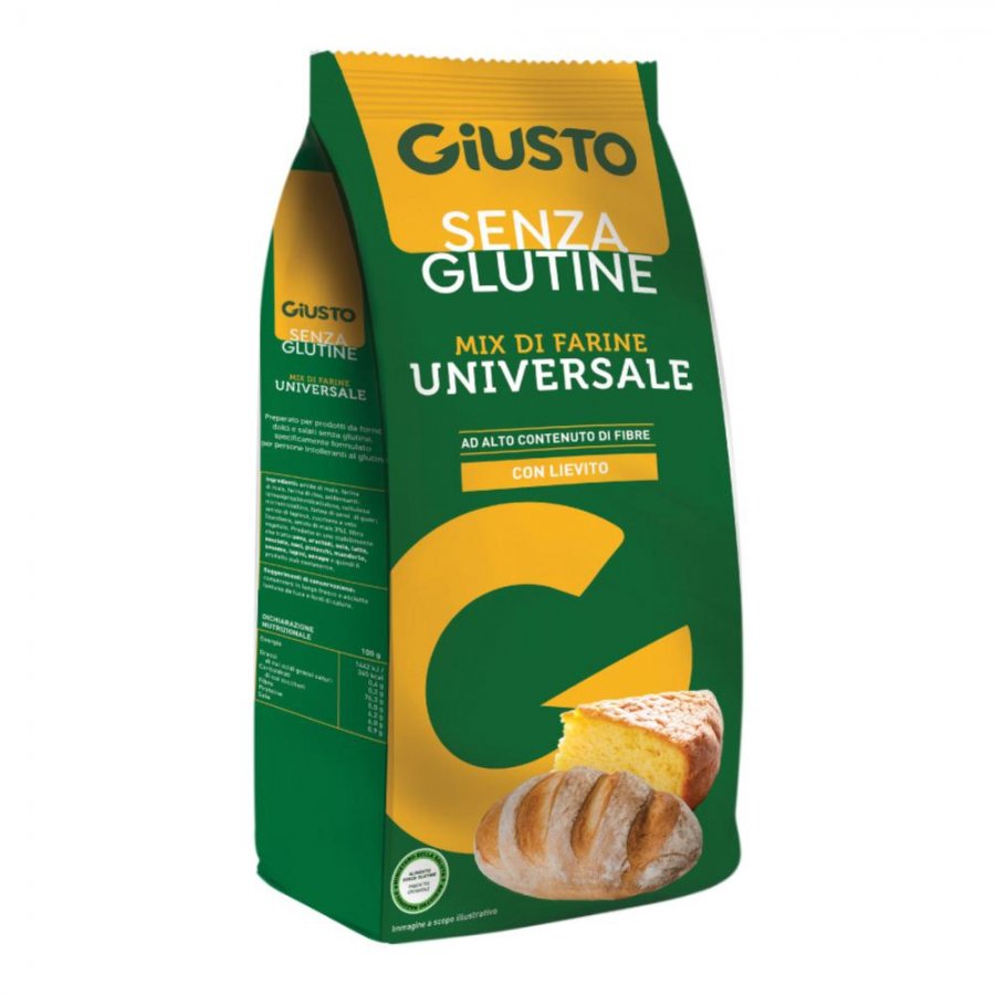 Giusto Senza Glutine Mix di Farine Universale 500g – Preparato Universale per Dolci e Salati