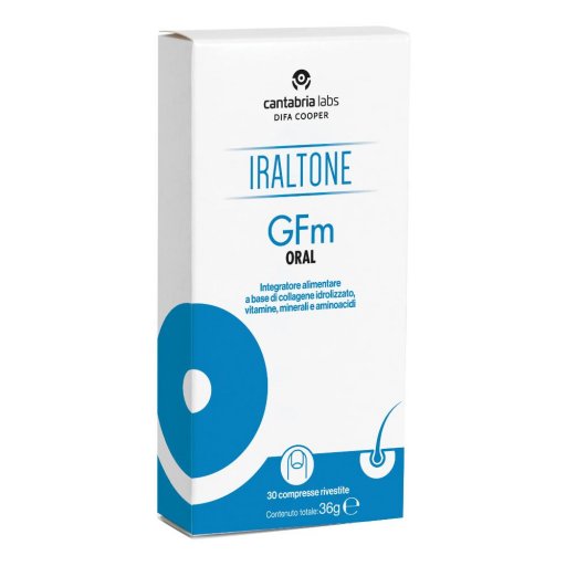 Difa Cooper - Iraltone GFm Oral Capelli Pelle Unghie 30 Compresse - Integratore per la Salute di Capelli, Pelle e Unghie