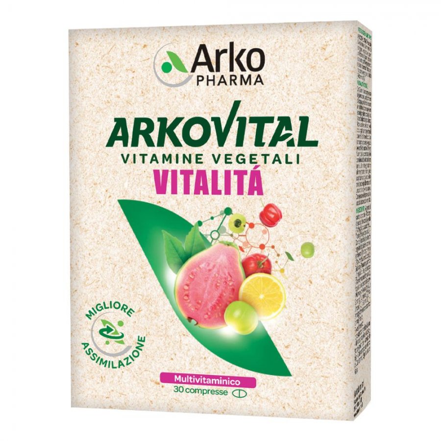 Arkovital Vitalità 30 Compresse - Integratore Alimentare per Energia e Vitalità