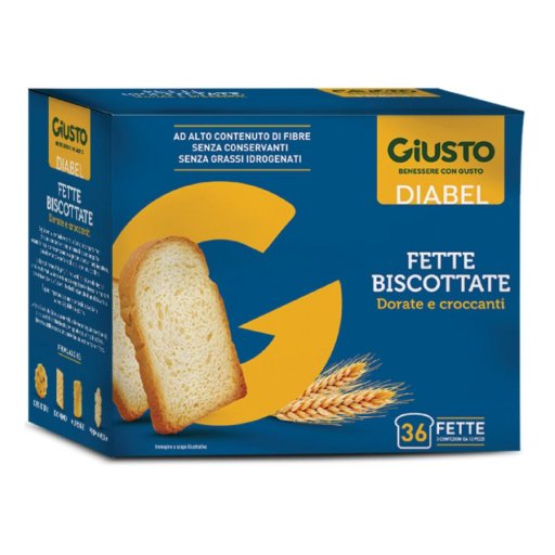 Giusto Diabel Fette Biscottate 300g - Fette Biscottate ad Alto Contenuto di Fibre