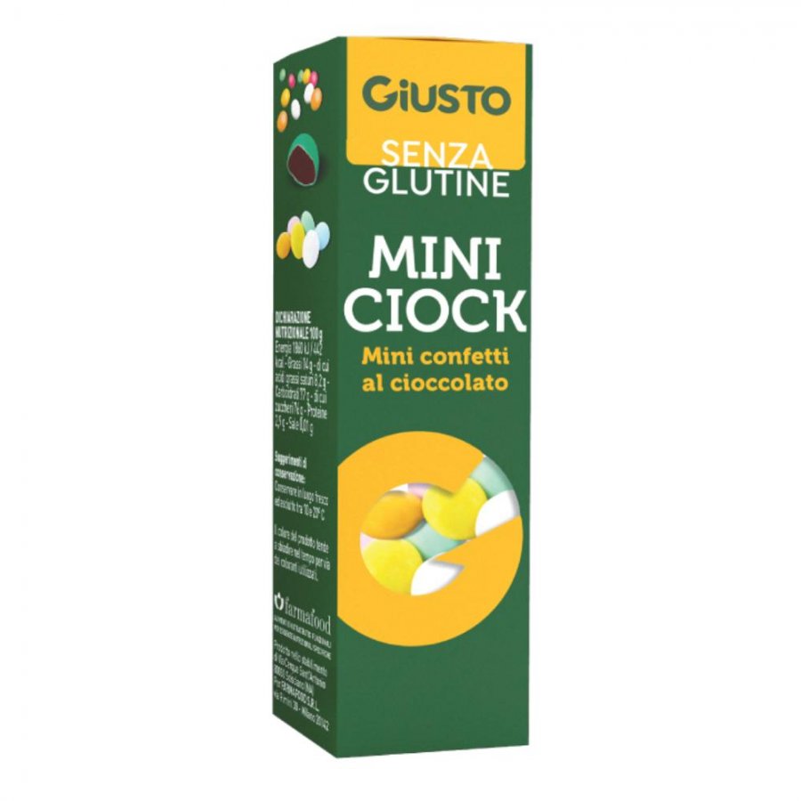 Giusto Senza Glutine Mini Confetti Al Cioccolato 40g – Snack Senza Glutine Ricco di Fibre