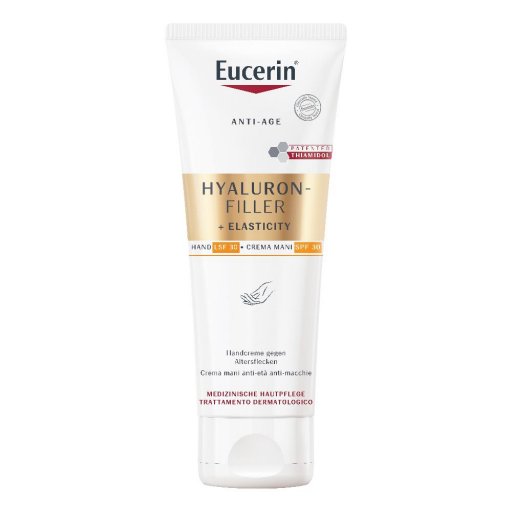 Eucerin Hyaluron-Filler + Elasticity Crema Mani Anti-Macchie SPF30, 75ml – Trattamento Anti-Età