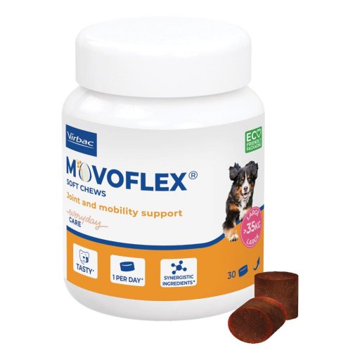 Movoflex Morbidi Masticabili per Cani Taglia L 30 Compresse Masticabili - Integratore per la Salute Articolare
