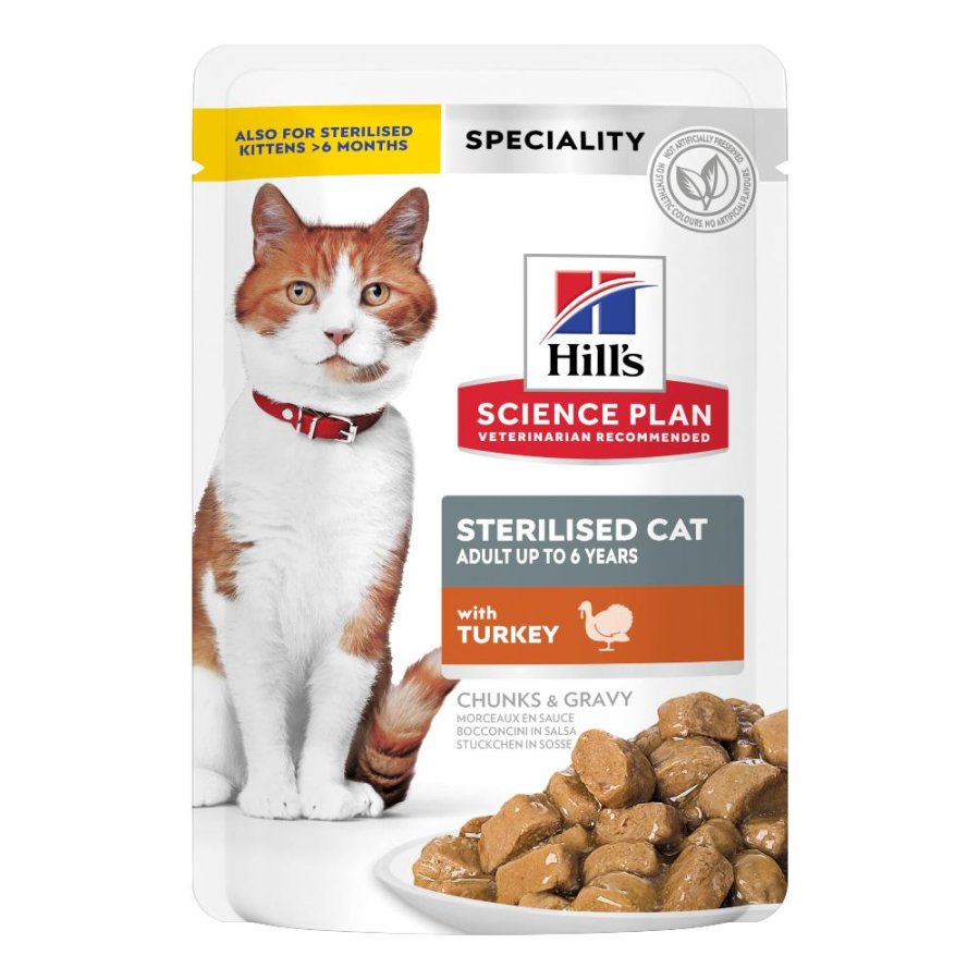 HILL'S GATTO SCIENCE SPECIALITY STERILISED GRAVY (IN SALSA) YOUNG ADULT TACCHINO 85GR (bustina)