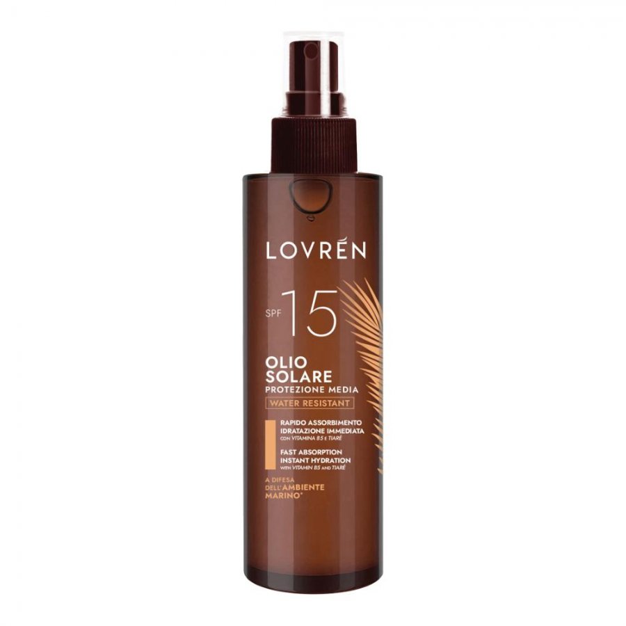 Lovren DoubleSun Olio Solare SPF15 100ml - Protezione Solare per Viso e Corpo