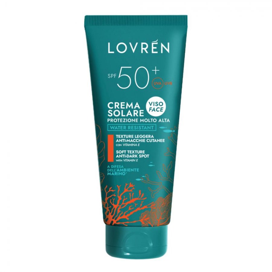 Lovren Crema Solare Viso SPF50+ 50ml - Crema Solare Viso SPF50+ Protezione Molto Alta