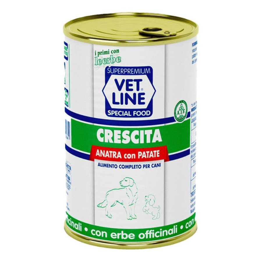 OLISTIKA VET LINE CANE CRESCITA ANATRA PATATE 400GR (lattina)