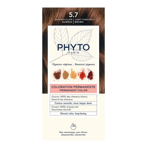 Phyto Phytocolor 5.7 Castano Chiaro Tabacco Colorazione Permanente Per Capelli - Phytocolor Tinta Capelli