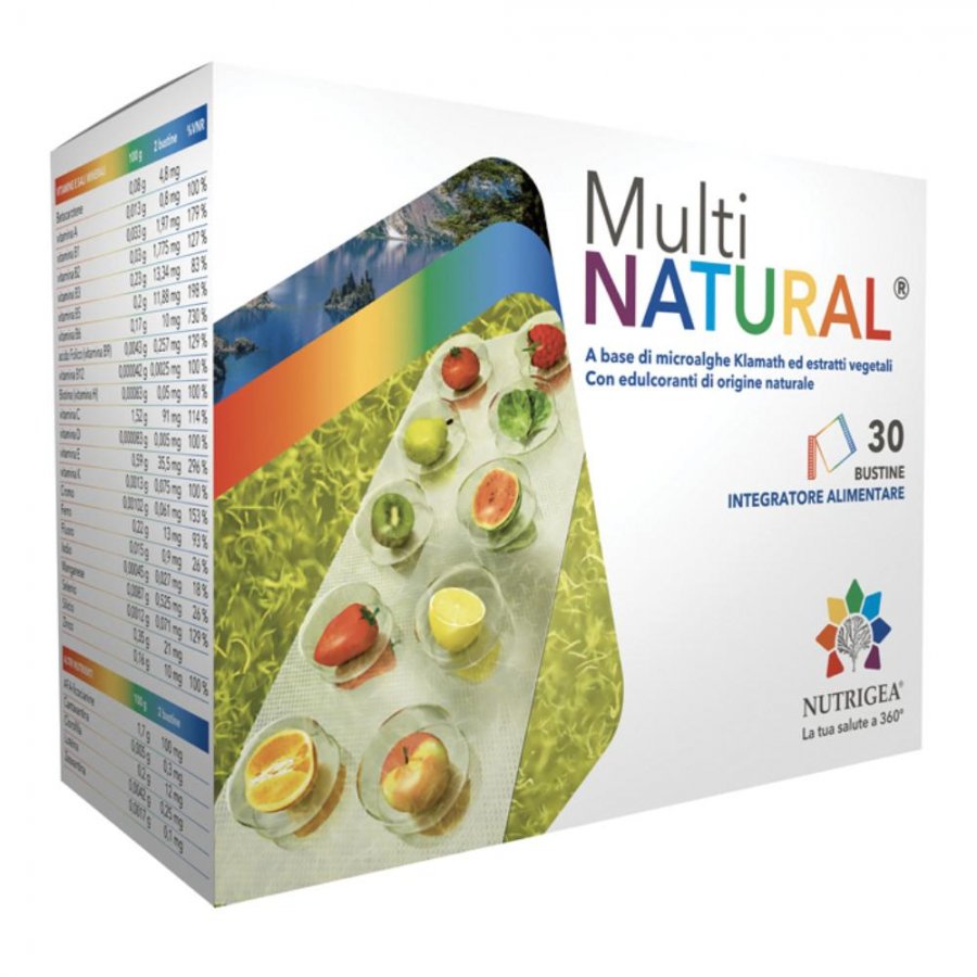 Multinatural 30 Bustine - Integratore Alimentare Naturale a Base di Estratti Vegetali