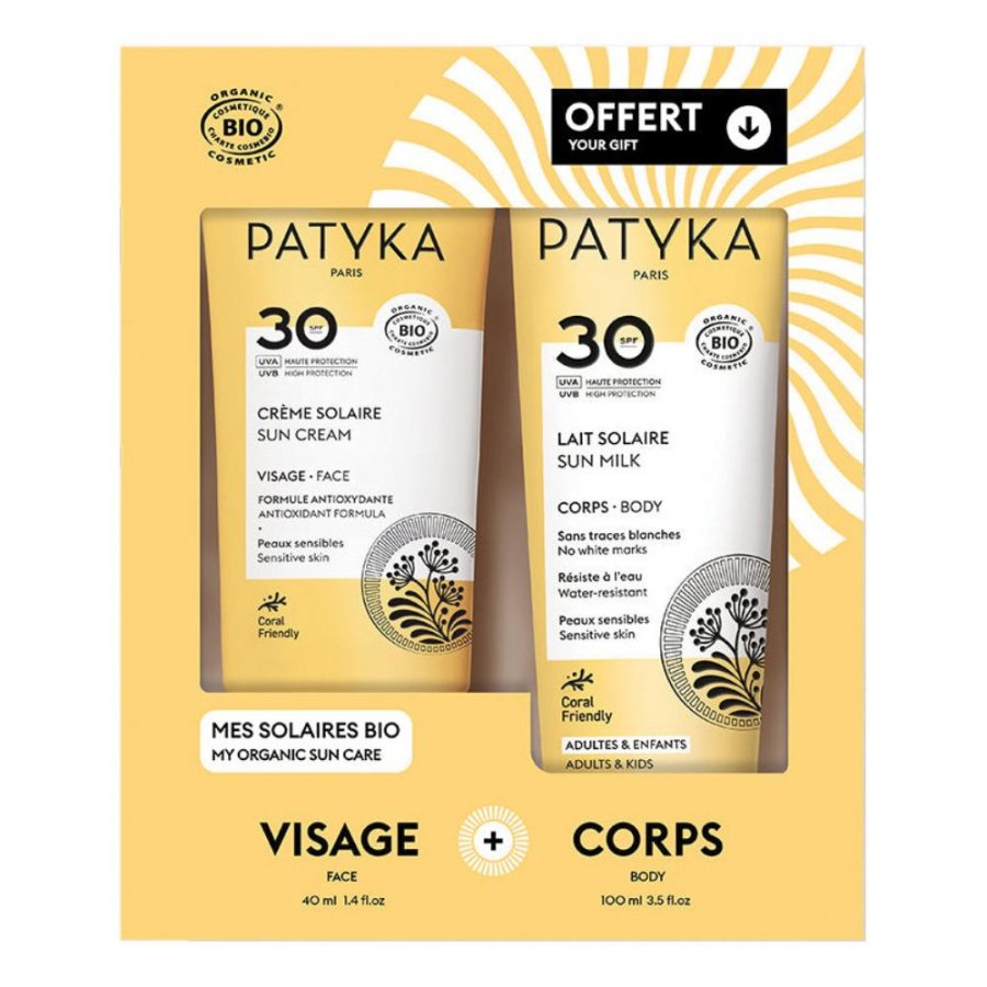 Patyka Cofanetto Solare Crema Viso e Latte Corpo SPF30 2 Pezzi