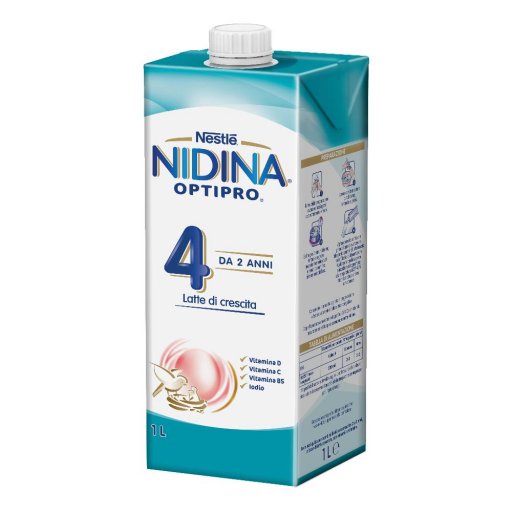 Nestlé Nidina Optipro 4 Liquido 1L - Latte di Crescita per Bambini
