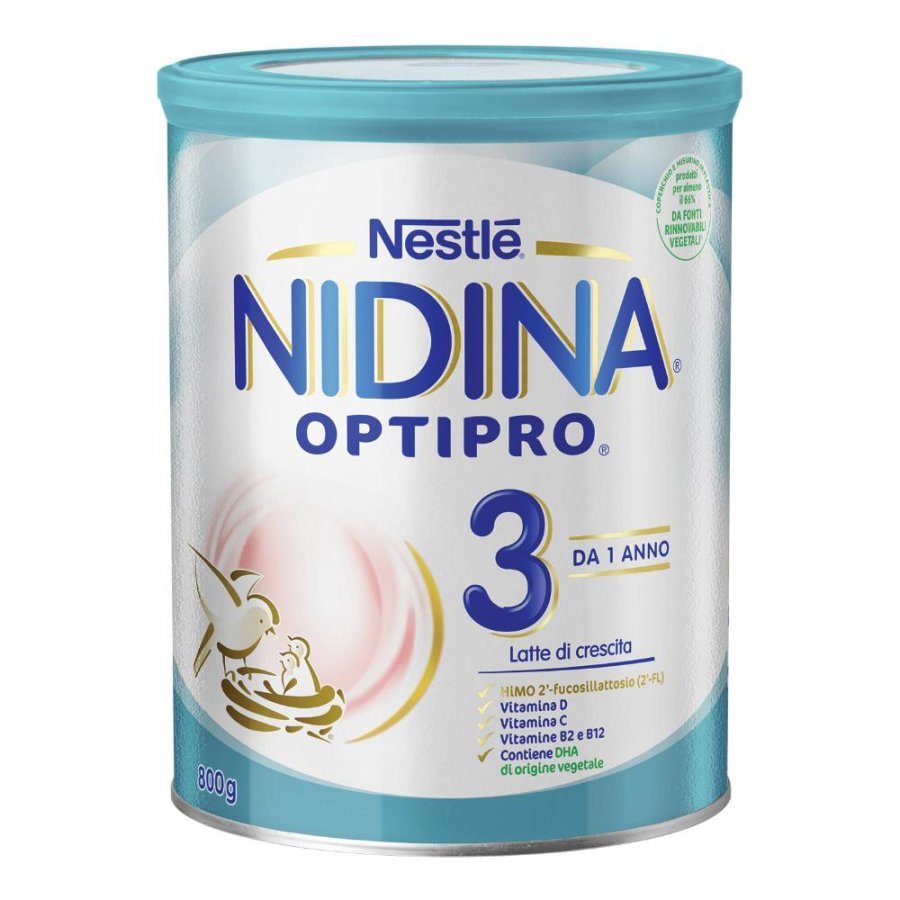 Nestlé - Nidina Optipro 3 Latte Crescita 800g - Latte in Polvere per Bambini
