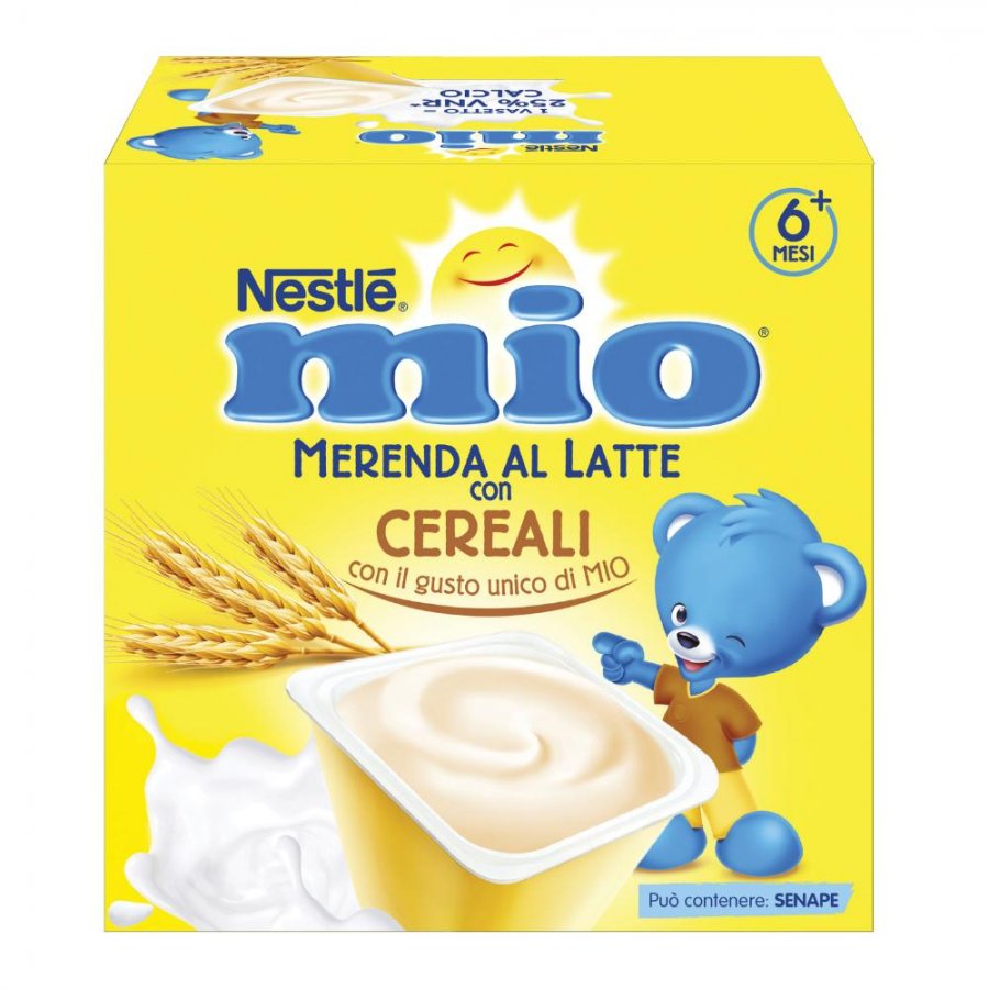 Mio Merenda Latte Cereali 4x100g - Snack Nutriente per Tutta la Famiglia