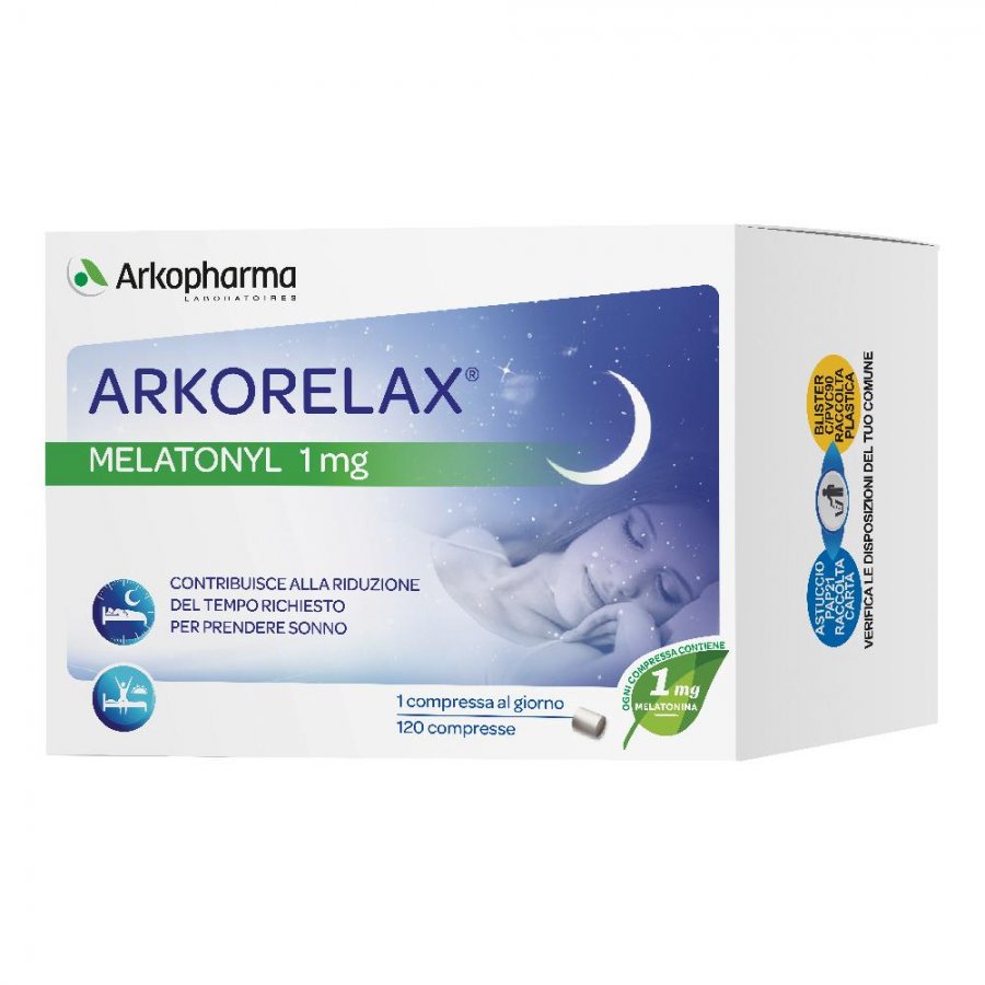 Arkorelax Melatonyl 120 Compresse - Integratore Alimentare con Melatonina