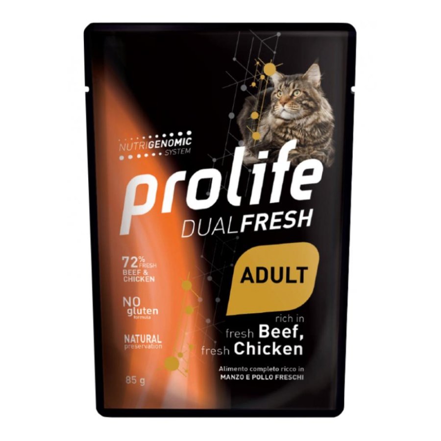 PROLIFE GATTO DUALFRESH ADULT MANZO POLLO 85GR (bustina)