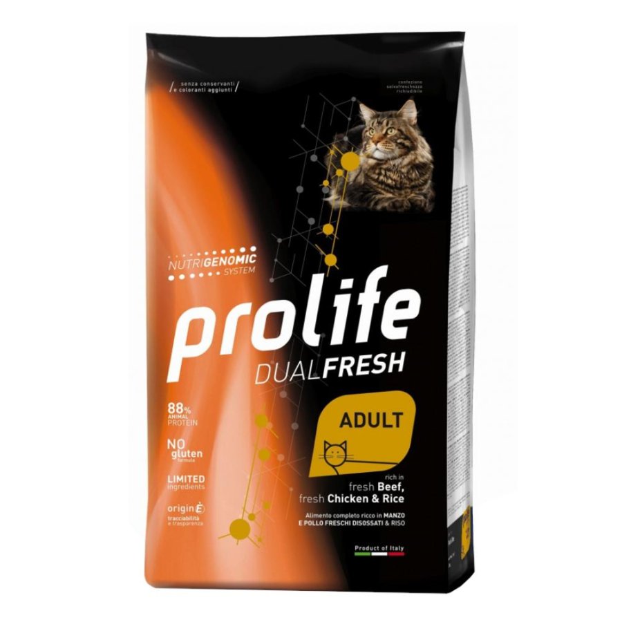 PROLIFE GATTO DUALFRESH ADULT MANZO POLLO RISO 1,5KG