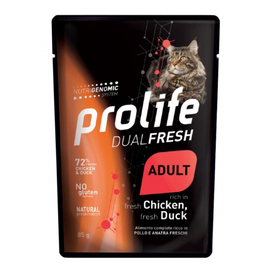 PROLIFE GATTO DUALFRESH ADULT POLLO ANATRA 85GR (bustina)
