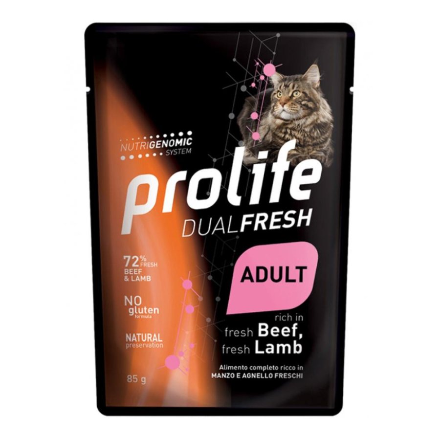 PROLIFE GATTO DUALFRESH ADULT MANZO AGNELLO 85GR (bustina)