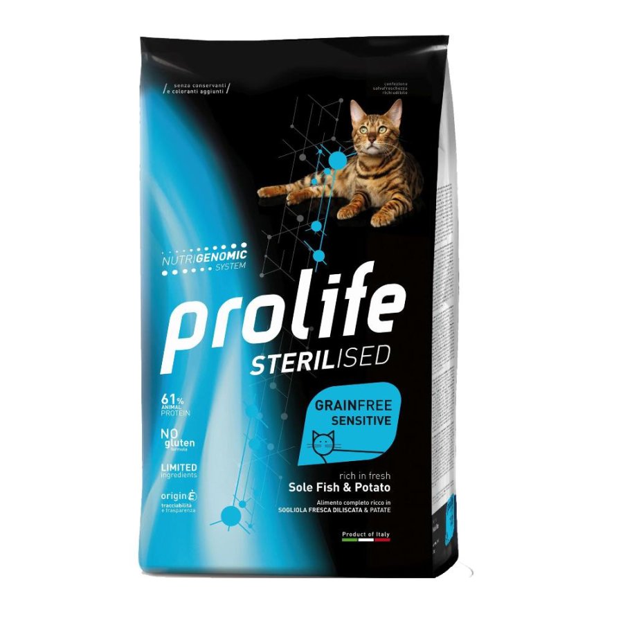 PROLIFE GATTO STERILISED SENSITIVE PESCE BIANCO PATATE 400GR