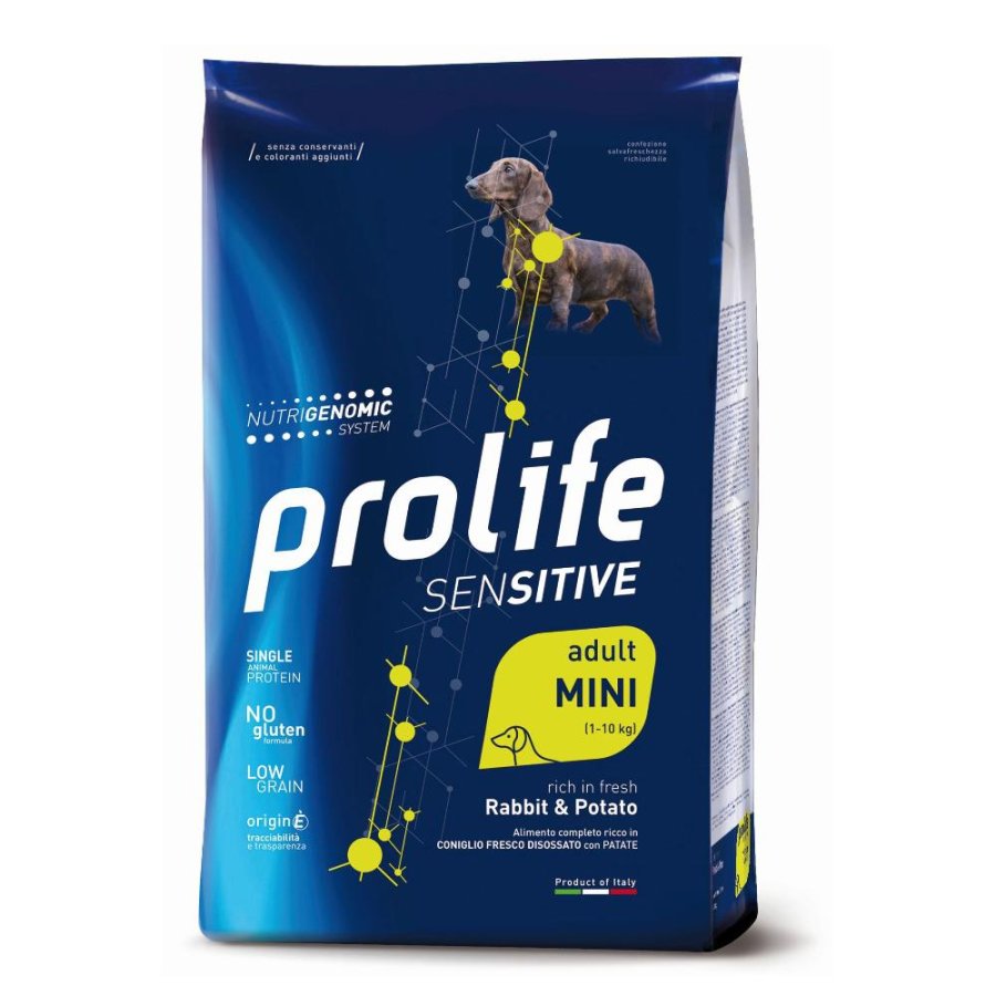PROLIFE CANE SENSITIVE MINI ADULT CONIGLIO PATATE 600GR