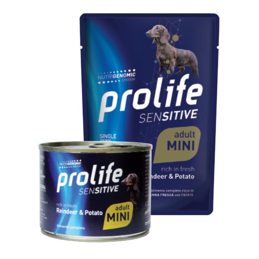 PROLIFE CANE SENSITIVE MINI ADULT RENNA PATATE 100GR (bustina)