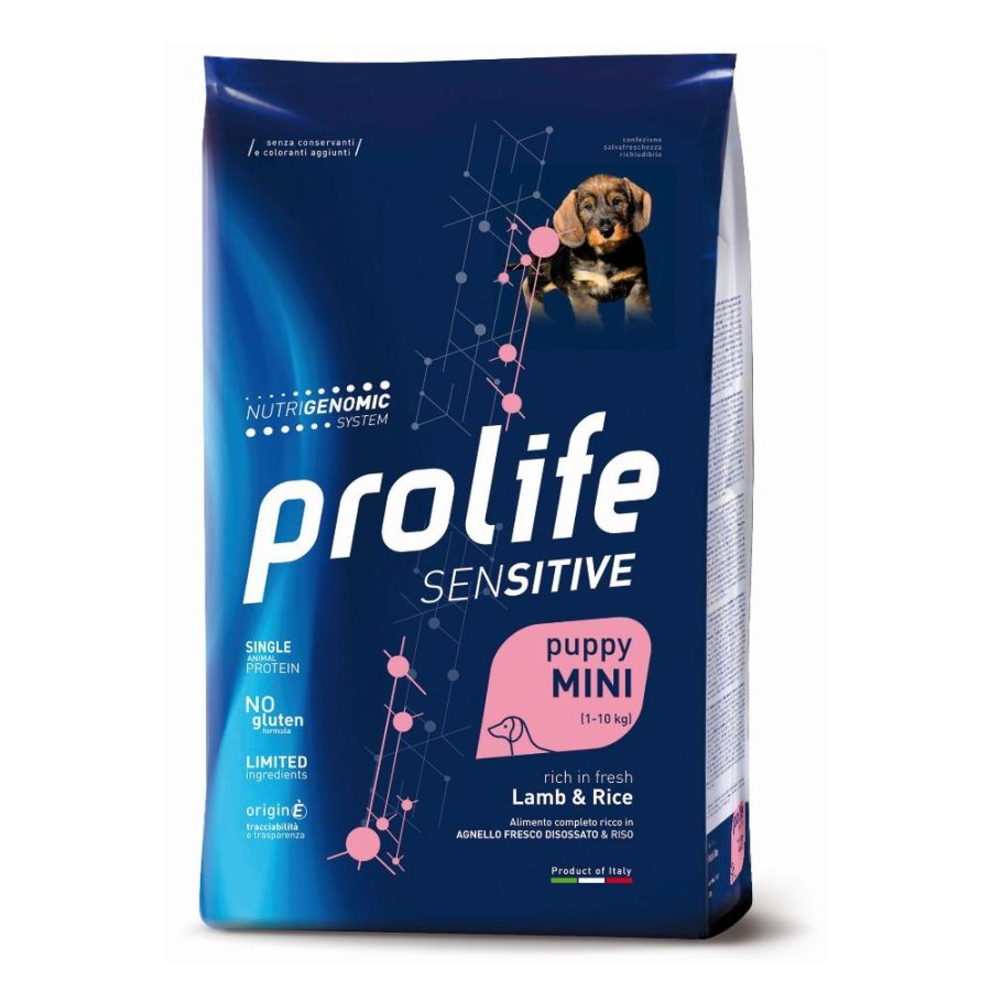 PROLIFE CANE SENSITIVE MINI PUPPY AGNELLO RISO 600GR