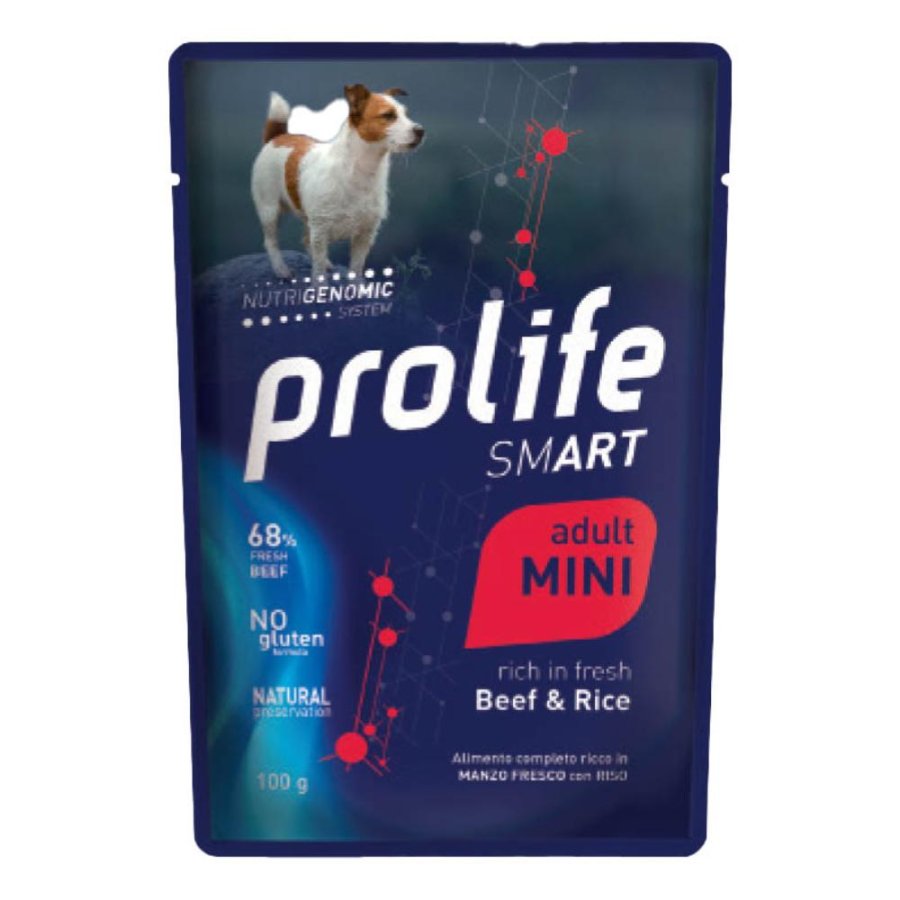 PROLIFE CANE SMART MINI ADULT MANZO RISO 100GR (bustina)