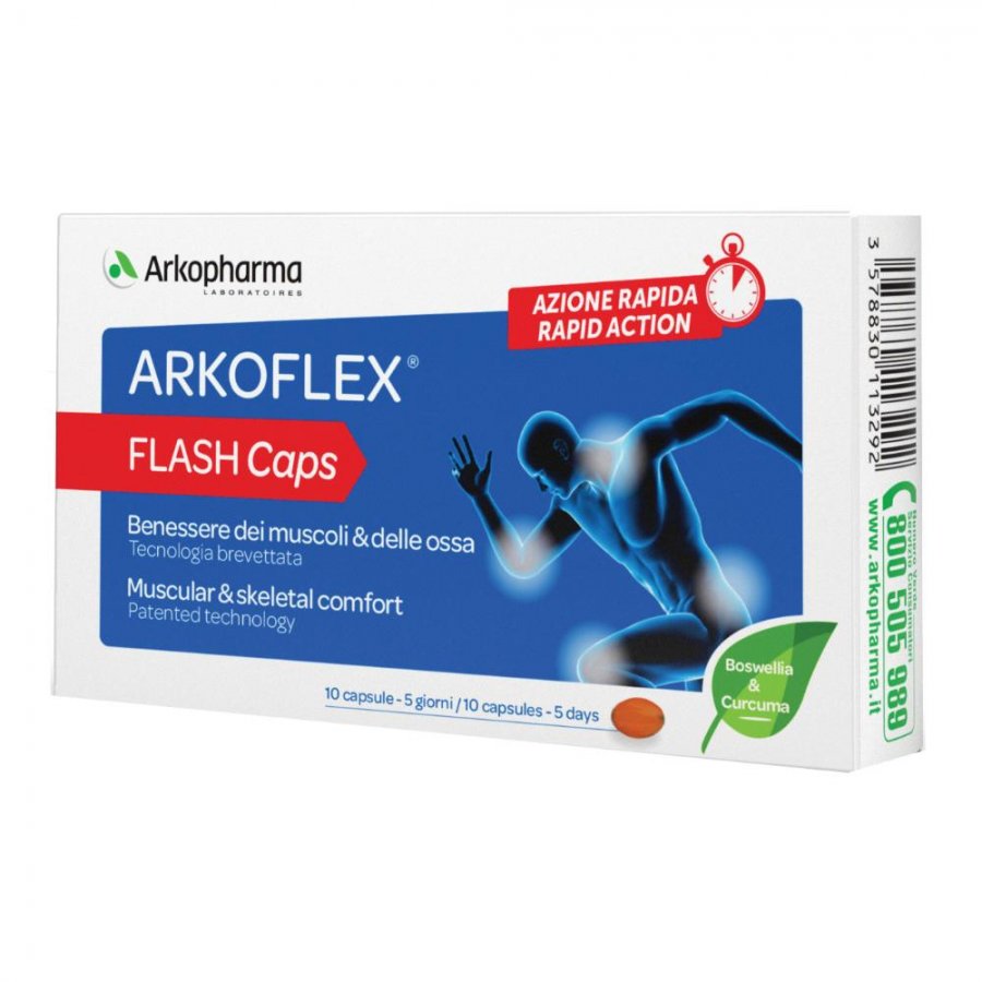 Arkoflex Flash Caps 10 Capsule - Integratore a base di Rhuleave-K, Curcuma e Boswellia