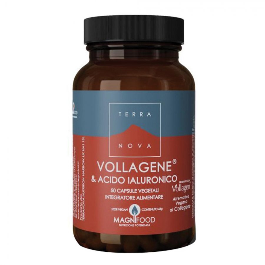 Terranova Vollagene & Acido Ialuronico Complex 50 Capsule – Integratore Pelle, Capelli, Unghie e Articolazioni