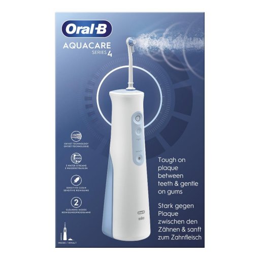 Oral-B, Idropulsore Portatile Aquacare 4 con Tecnologia Oxyjet, 1 Idropulsore