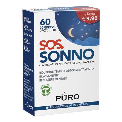 PURO SOS Sonno - 60 Compresse Orosolubili
