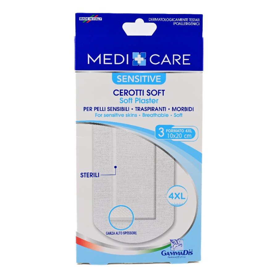 Cerotti Sterili Tnt 10x20cm 3 Pezzi - Dermacare - Cerotti sterili per uso medicale
