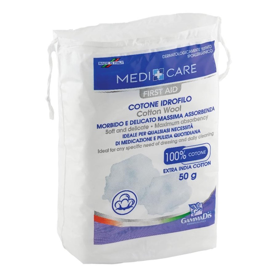 Cotone Idrofilo 50g - Dermacare - Cotone Puro, Igiene e Cura della Persona