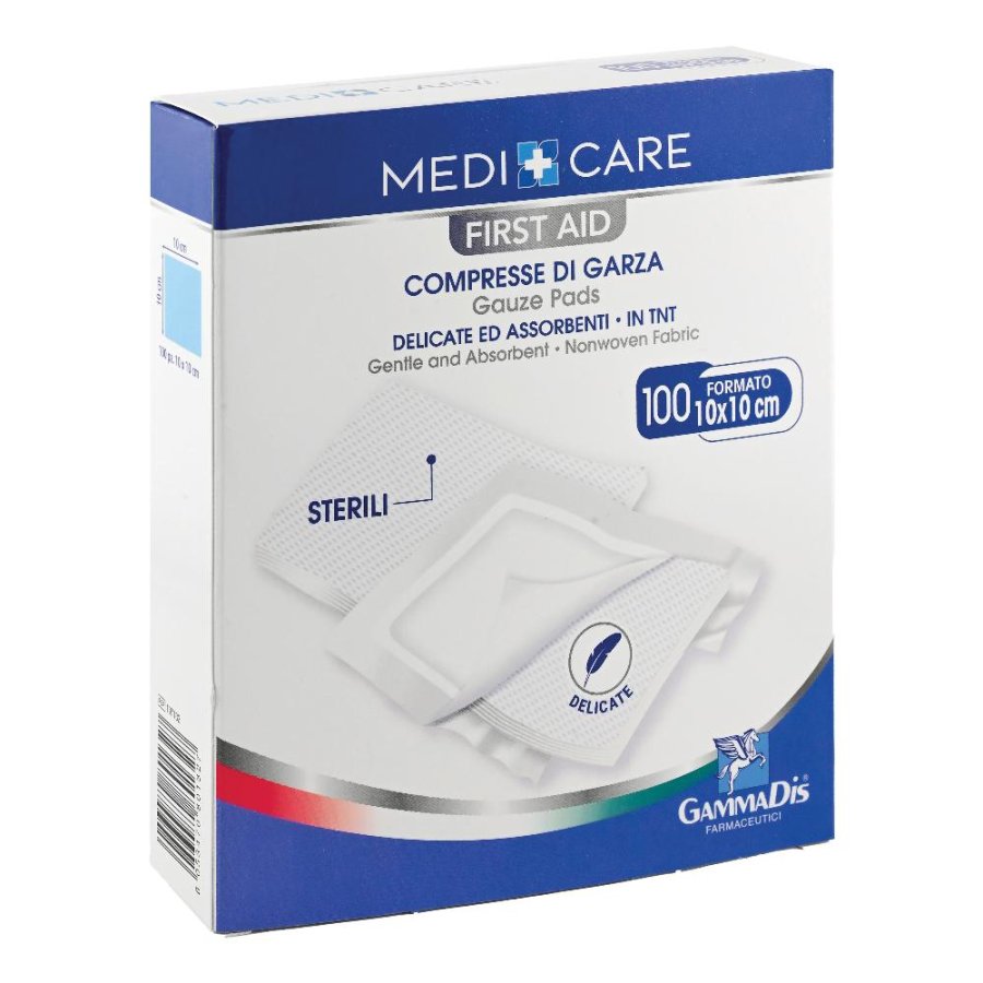 Garza Tnt 10x10cm 100 Pezzi - MedCare - Garze Sterili per Medicazioni e Cura delle Ferite Garza Tnt 10x10cm 100 Pezzi - MedCare - Garze Sterili per Medicazioni e Cura delle Ferite