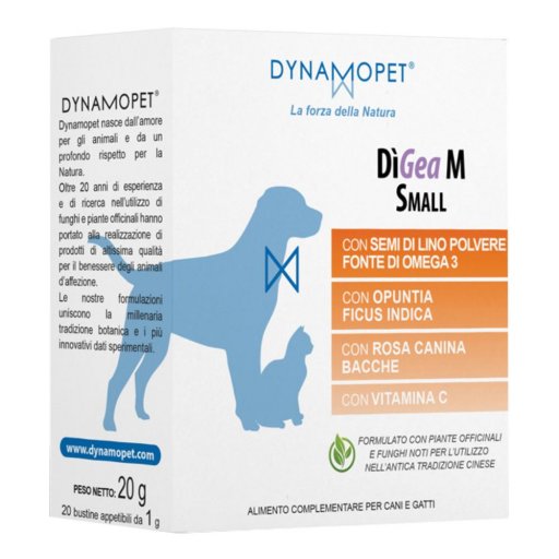Digea M Small Integratore per Cani e Gatti 20 Bustine da 1g - Supporto Immunitario e Benessere Generale