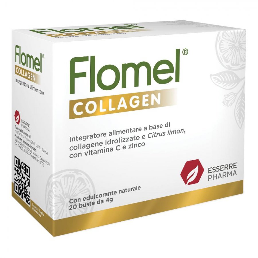 Flomel Collagen 20 Bustine da 4g - Integratore di Collagene per Pelle Giovane e Sana