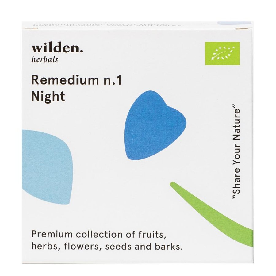 Wilden Remedium n.1 Night Filtri per Infusione, Tisana per un Sonno Ristoratore, Camomilla e Melissa, 10 Bustine