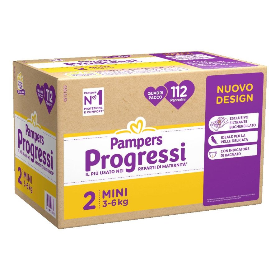 Pampers Progressi 2 Mini, 112 Pannolini Pampers Progressi 2 Mini, 112 Pannolini