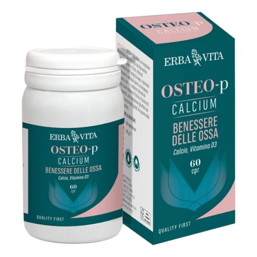 Erba Vita Osteo-P Calcium Integratore 60 Compresse - Supporto per l’Integrità Ossea