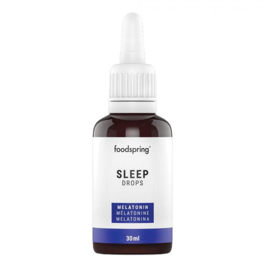 Foodspring Sleep Drops Melatonina 30ml - Gocce Rilassanti per un Sonno Rigenerante