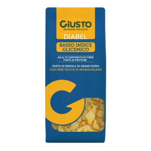 Giusto Diabel Pasta Conchigliette 400g - Pasta a Basso Indice Glicemico, Ricca di Fibre e Proteine
