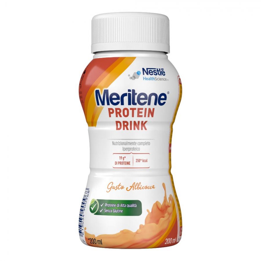 Nestlé Meritene Protein Drink Albicocca 200ml - Integratore Proteico Pronto da Bere