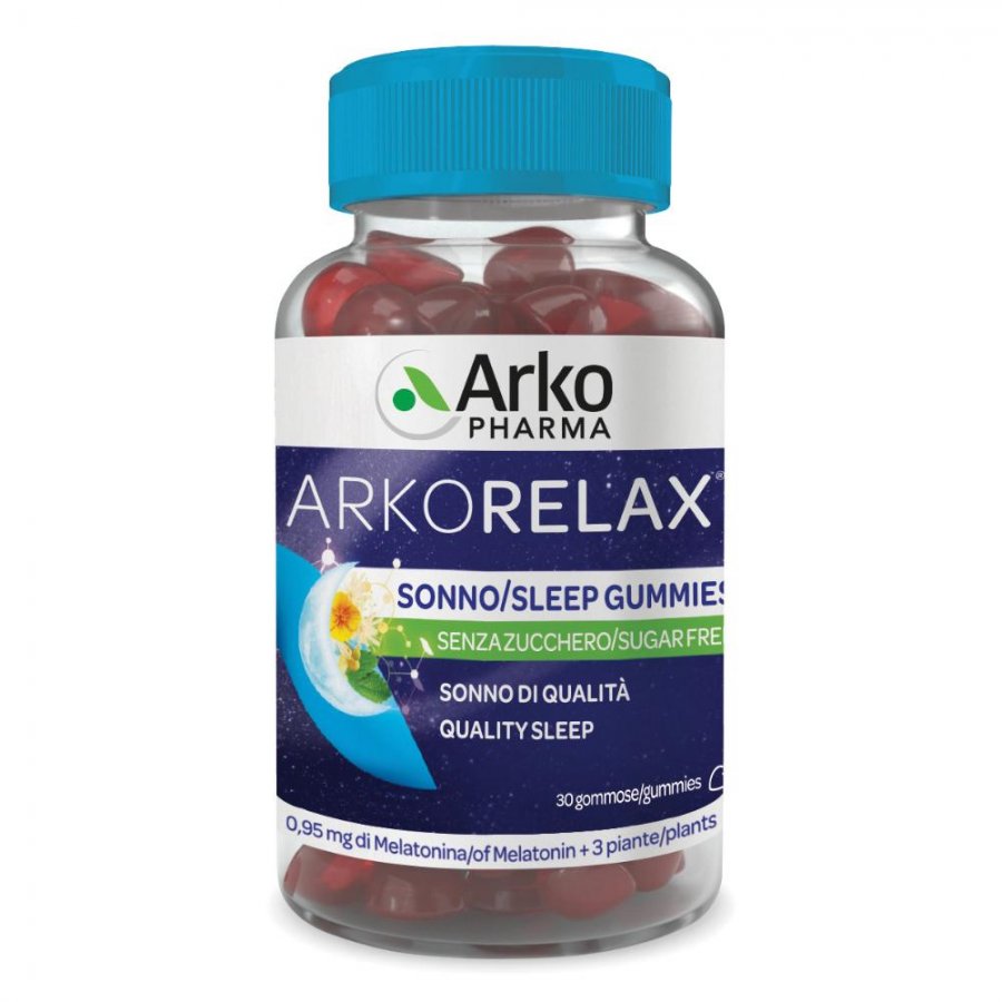 Arkorelax Sonno 30 Caramelle Gommose Senza Zucchero - Integratore per Sonno e Stress