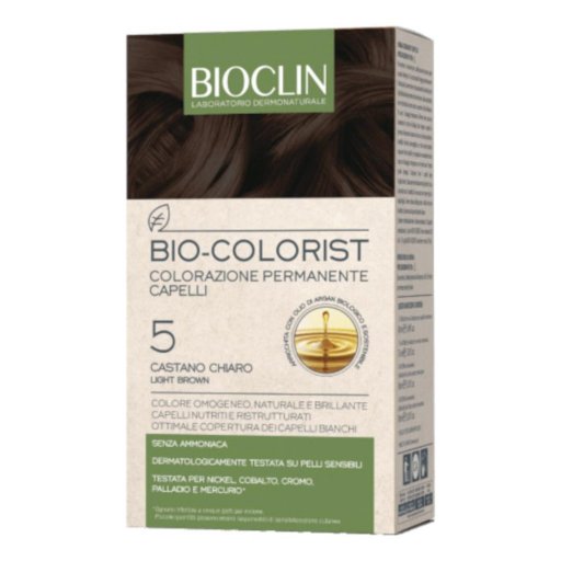 Bioclin Bio Colorist Colorazione Permanente 5 Castano Chiaro - Kit Completo per Capelli Intensamente Colorati Bioclin Bio Colorist Colorazione Permanente 5 Castano Chiaro - Kit Completo per Capelli Intensamente Colorati
