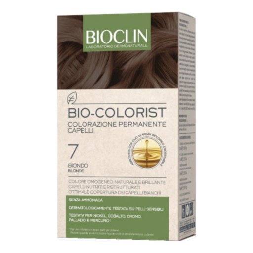 Bioclin Bio Colorist Colorazione Permanente 7 Biondo - Kit Completo per Capelli Intensamente Colorati Bioclin Bio Colorist Colorazione Permanente 7 Biondo - Kit Completo per Capelli Intensamente Colorati