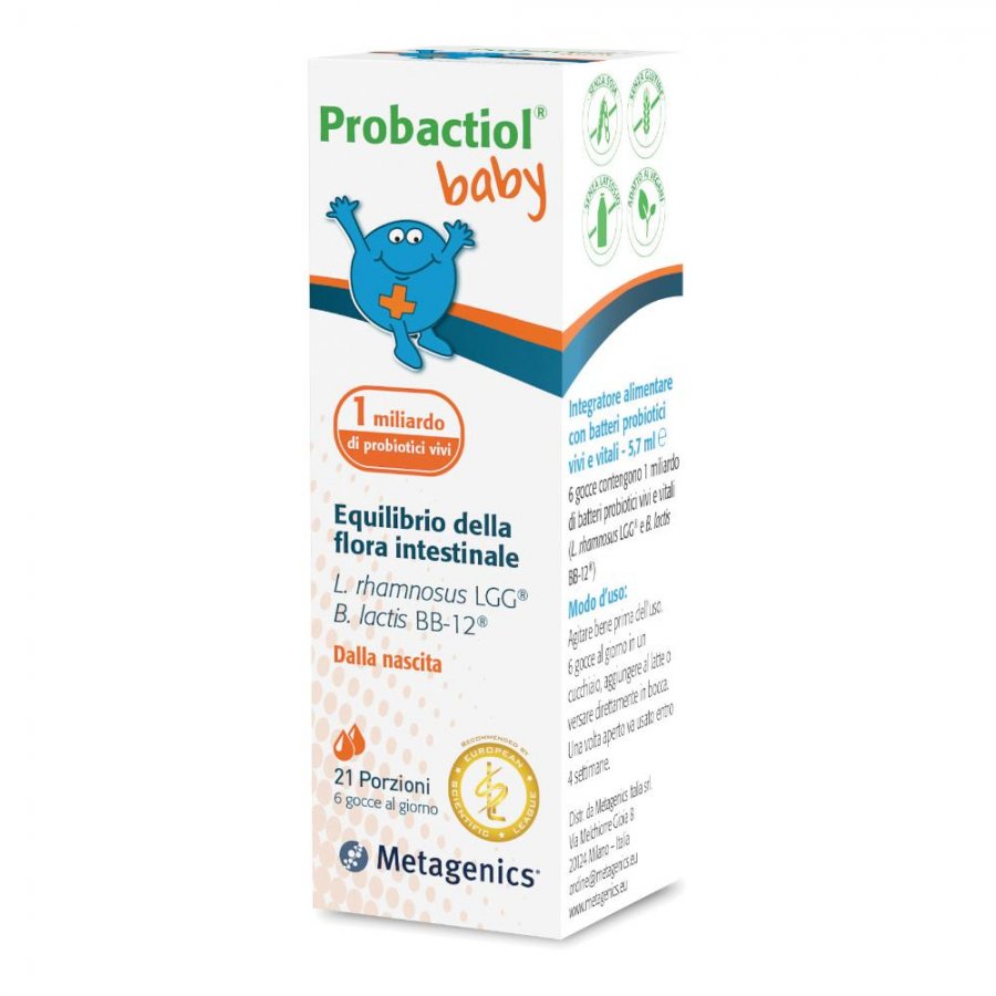 Probactiol Baby 21 Pozioni - Equilibrio della Flora Intestinale - Integratore Alimentare per Bambini